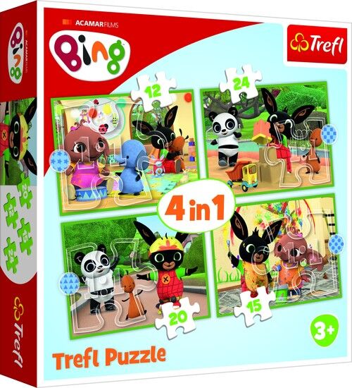 Puzzle 4w1 Wesoły dzień Binga