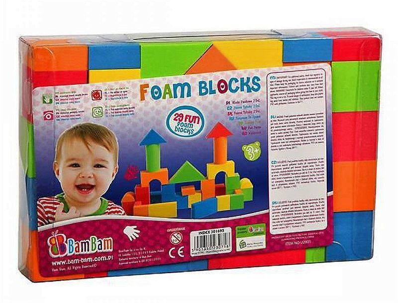 Klocki piankowe 29 elementów bambam 301693