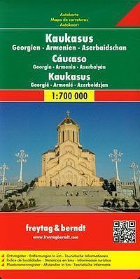 Kaukaz Gruzja Armenia Azerbejdżan mapa 1:700 000 freytag & berndt