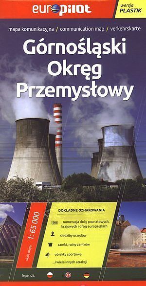 Górnośląski Okręg Przemysłowy. Foliowany plan miasta w skali 1:65 000