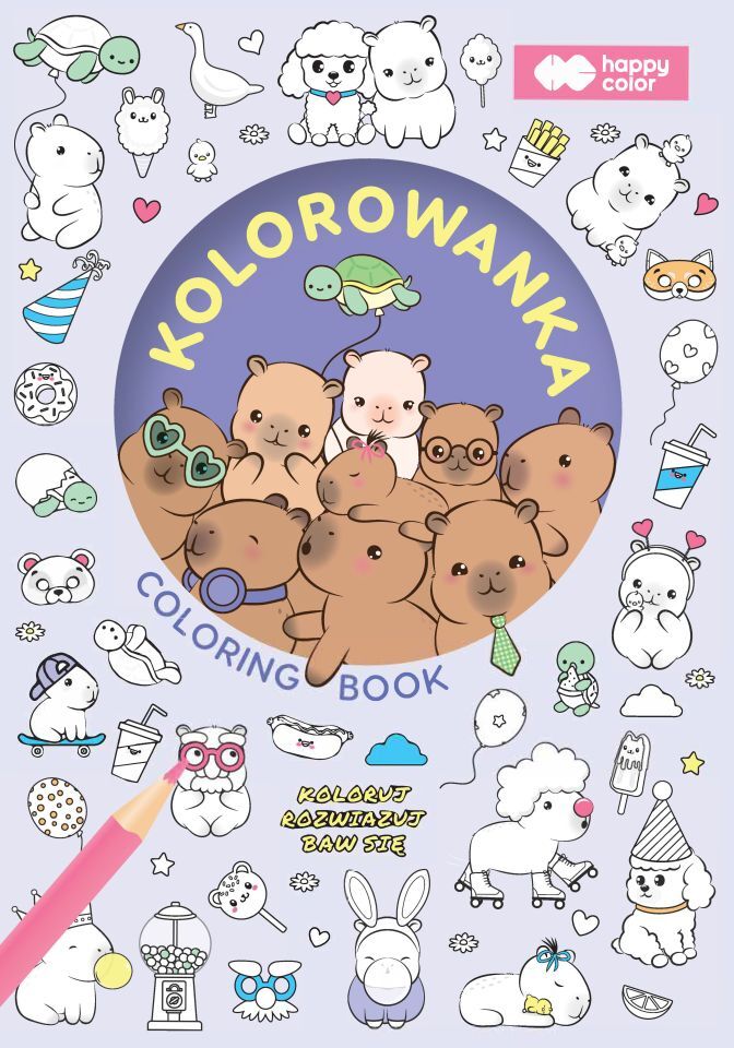 Kolorowanka A5 Kapibara Kapi Fun 16 stron Happy Color