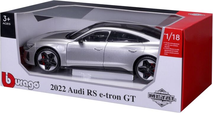 Bburago Model 1:18 2022 Audi RS E-Tron GT srebny