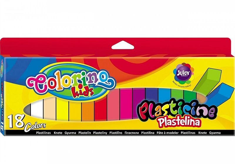 Plastelina colorino kids kwadratowa 18 kolorów