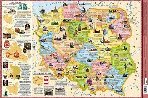 Podkładka 3w  mapa polski regiony