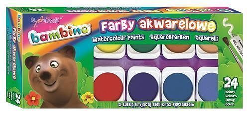 Farby akwarelowe Bambino 24 kolory
