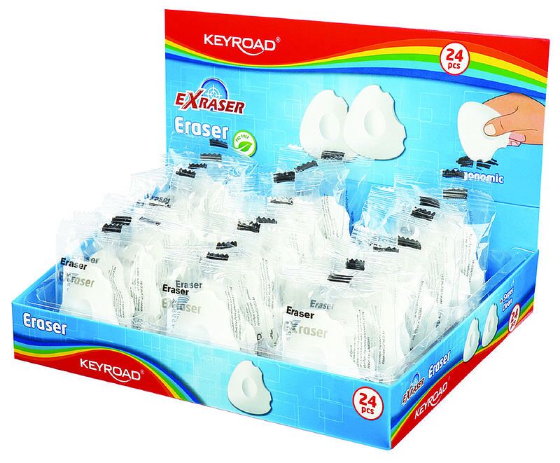 Gumka keyroad uniwersalna exraser biała blister