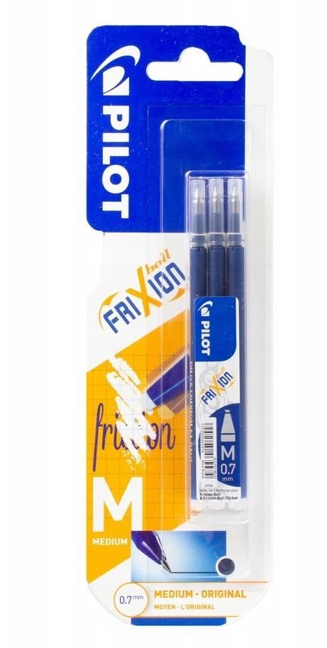 Wkład Frixion Ball 0,7 granatowy Pilot  blister 3szt.