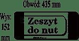 Okładka iks na zeszyt do nut (50 sztuk w paczce)