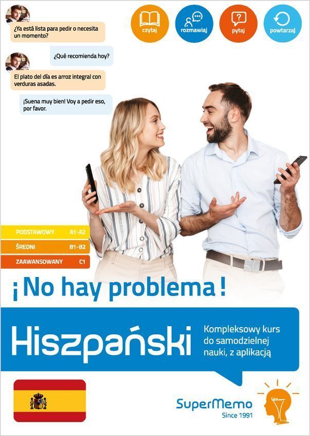 Hiszpański. !No hay problema! Kompleksowy kurs do samodzielnej nauki, z aplikacją
