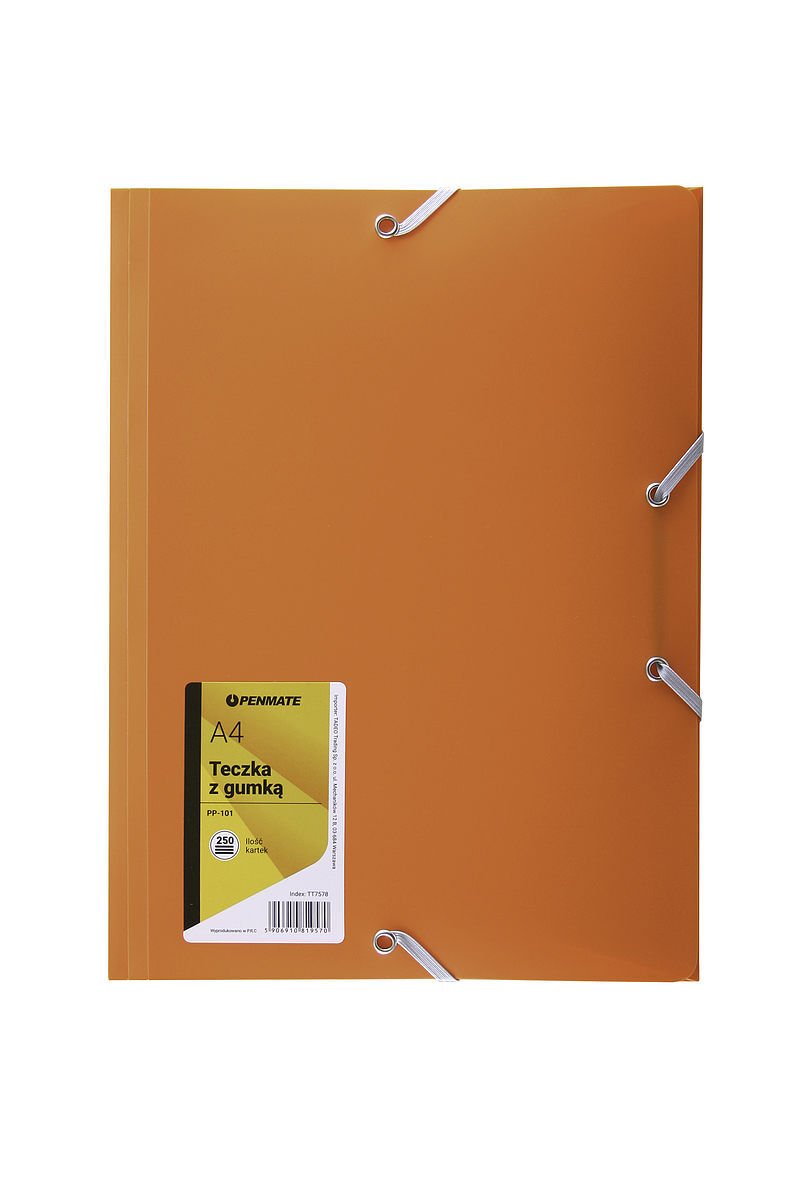 Teczka z gumką a4 pp-101 penmate pomarańczowa
