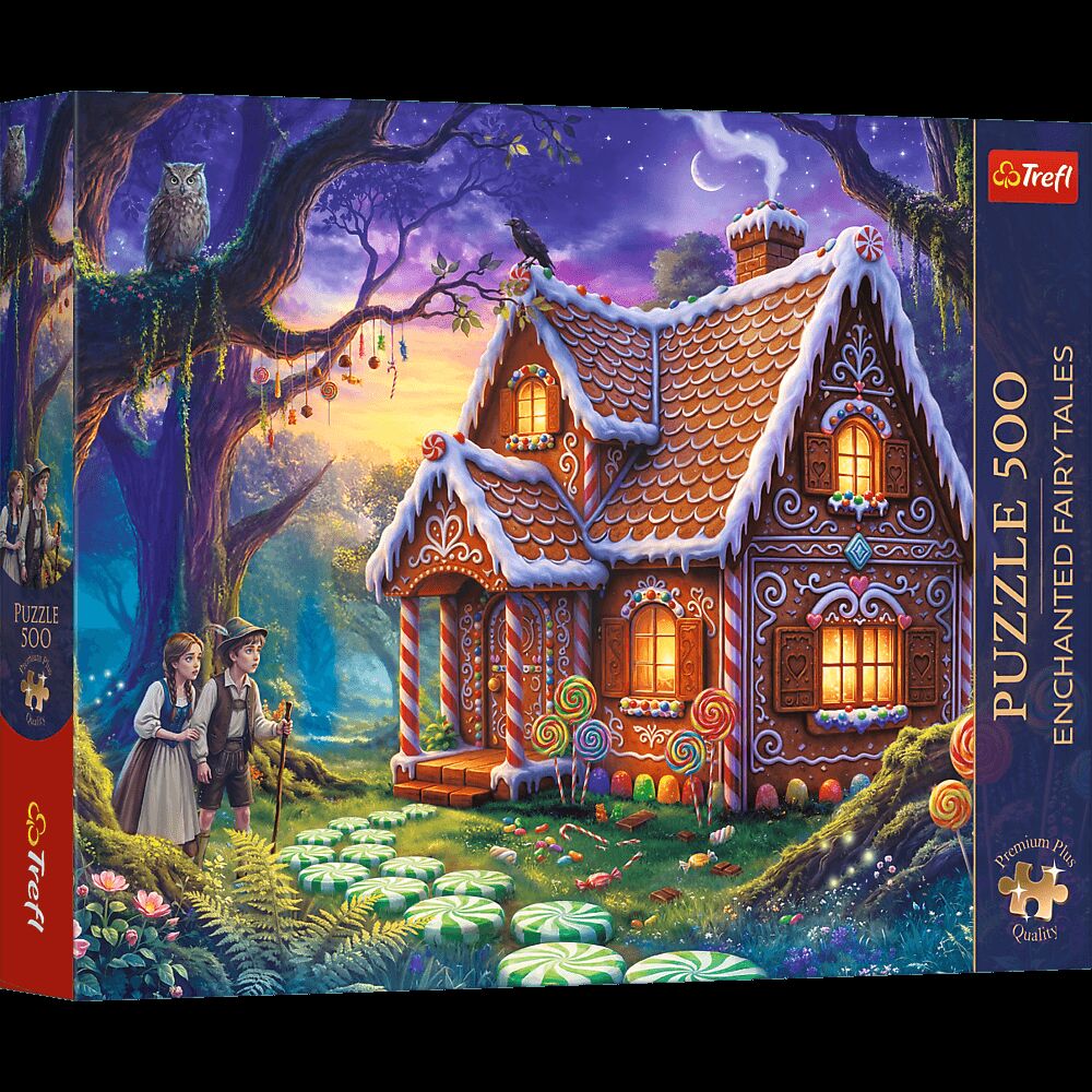 Puzzle 500 Trefl Premium Plus Enchanted Fairy Tales Jaś i Małgosia 37633