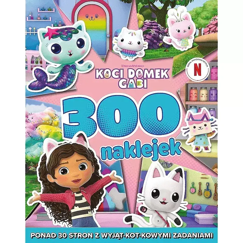 300 naklejek. Koci domek gabi