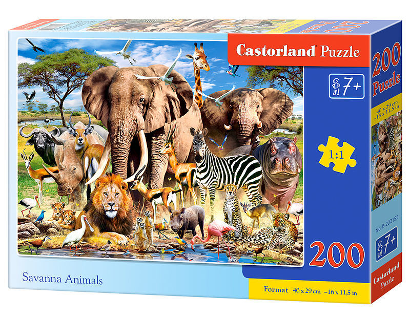 Puzzle 200 zwierzęta sawanny b-222155