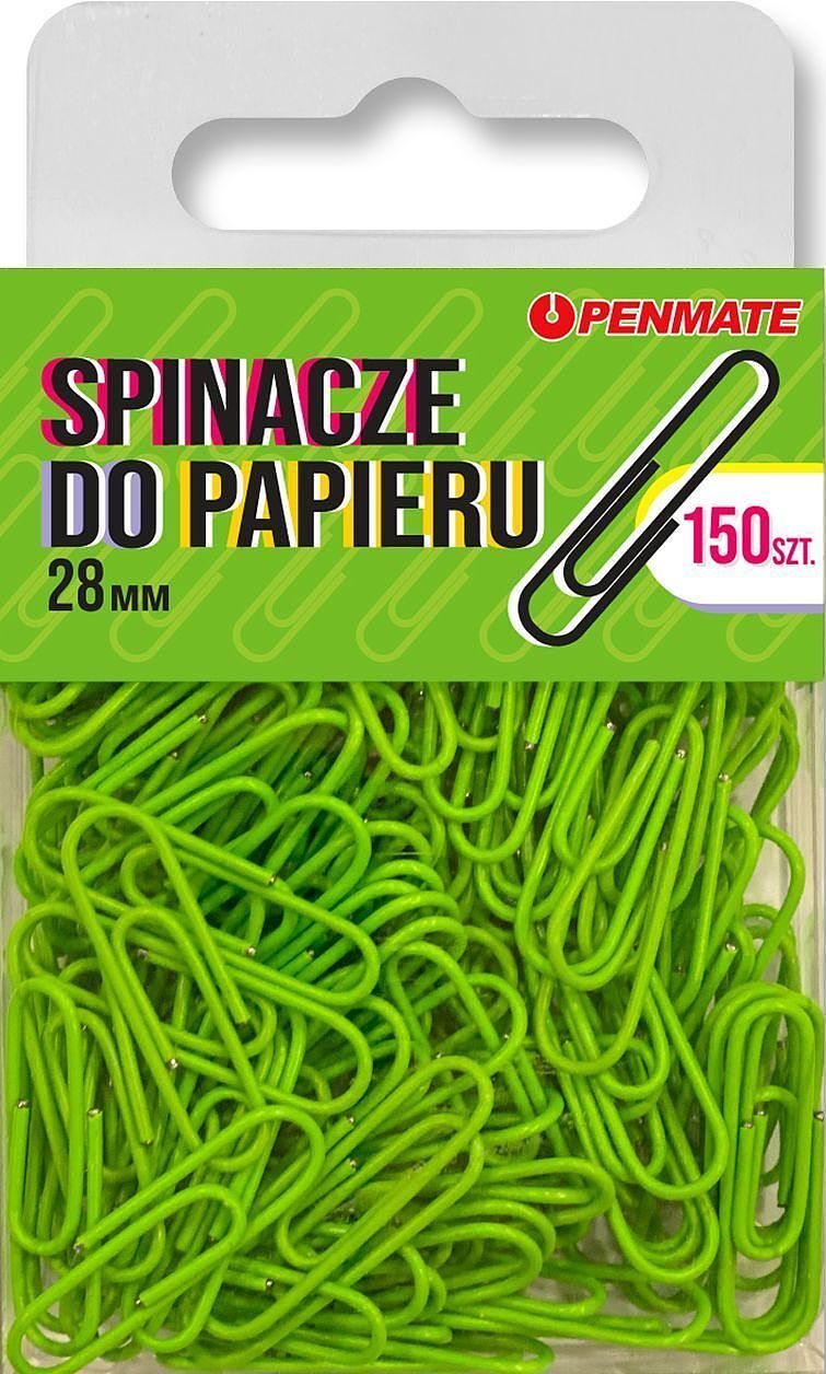 Spinacze do papieru penmate zielone 28 mm tt8319