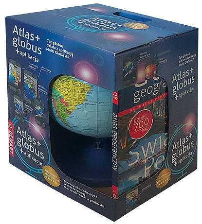 Pakiet edukacyjny globus polityczny + atlas geograficzny świata