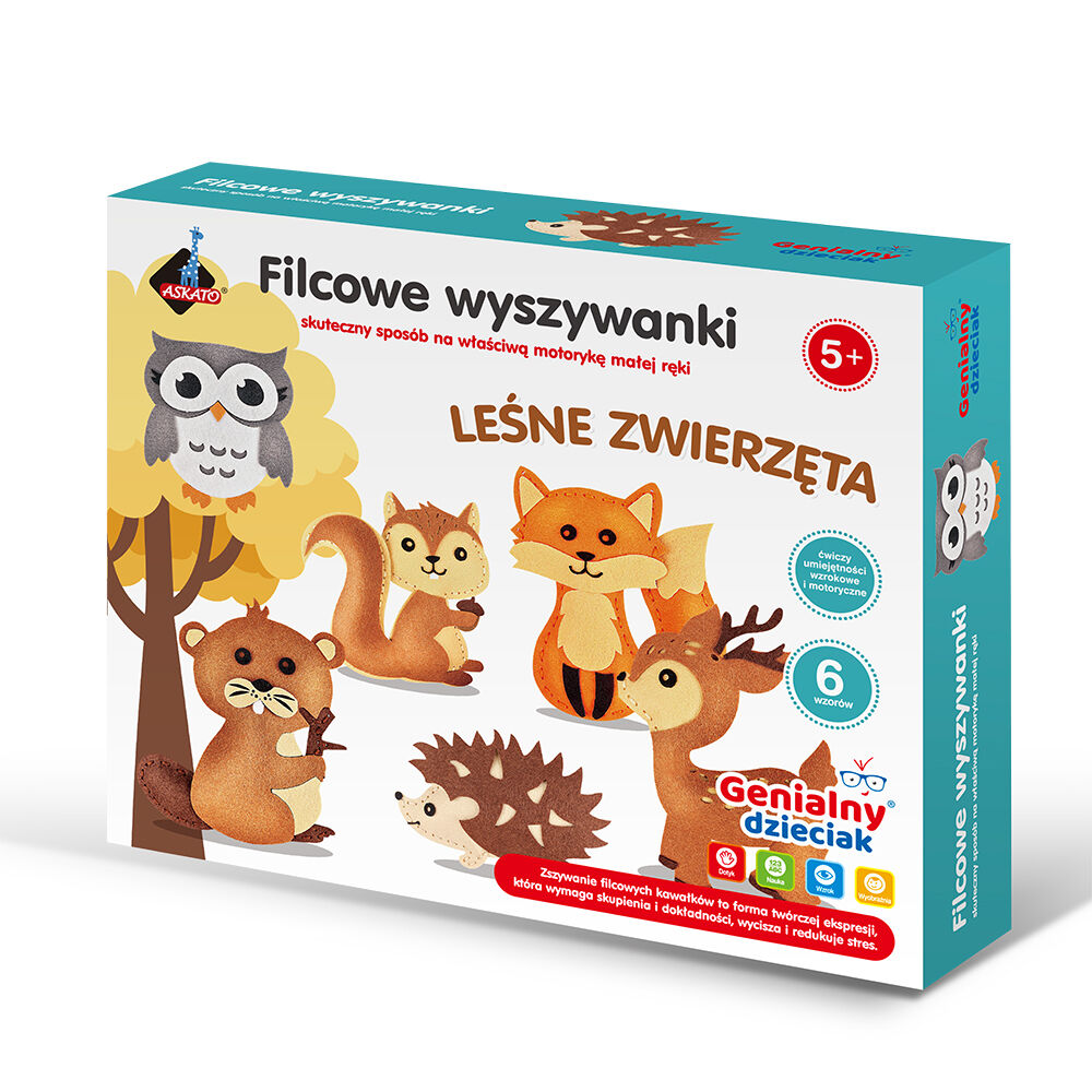 Filcowe wyszywanki Zwierzęta