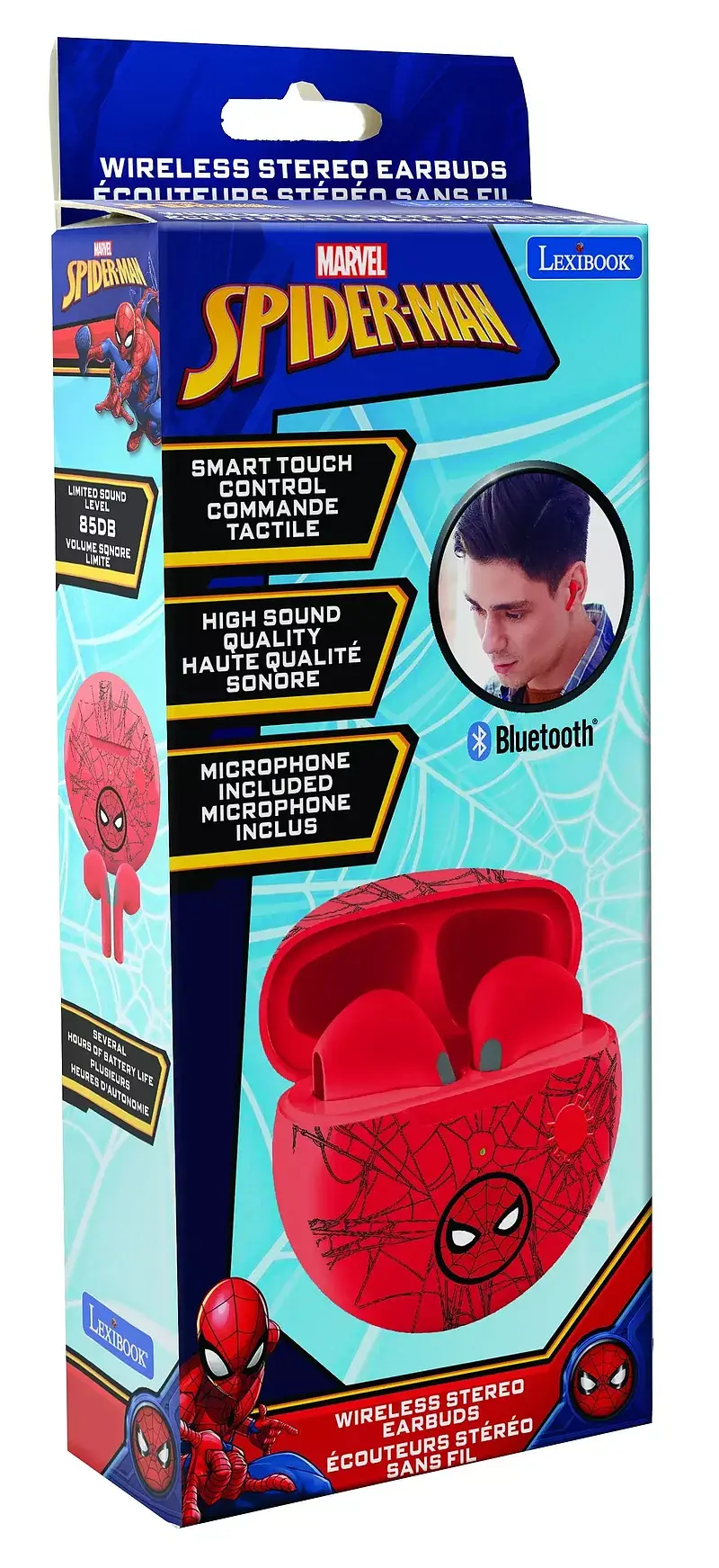 Słuchawki bezprzewodowe bluetooth spiderman lexibook hpbt05sp