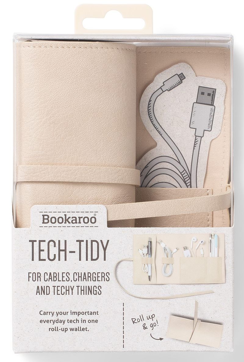 Organizer podróżny beżowy bookaroo travel tech-tidy if