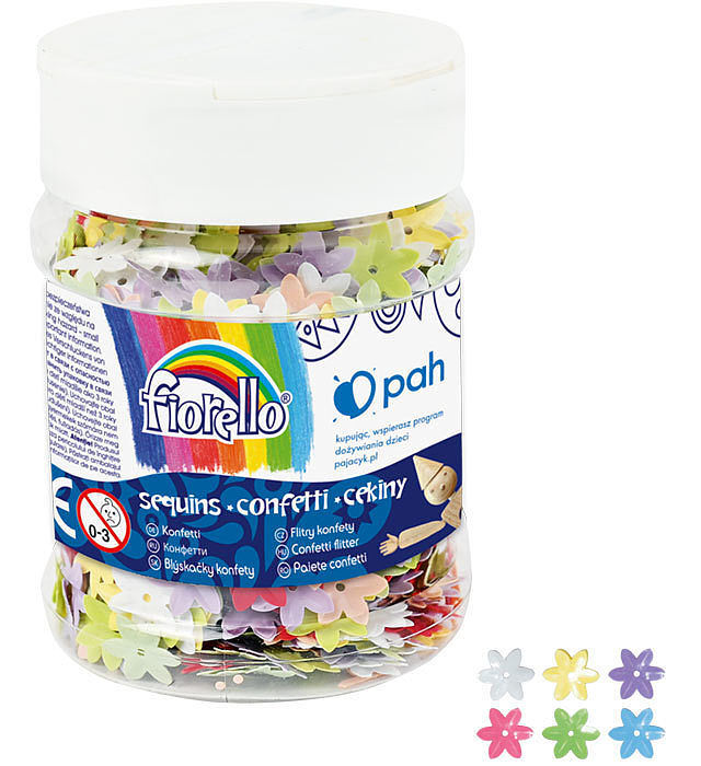 Confetti cekiny kwiatek słoik 50g fiorello gr-c50-14