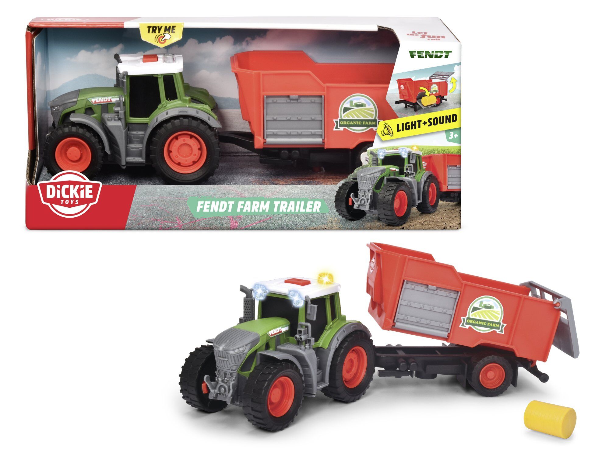 Traktor z przyczepą Dickie Toys Farm 26cm