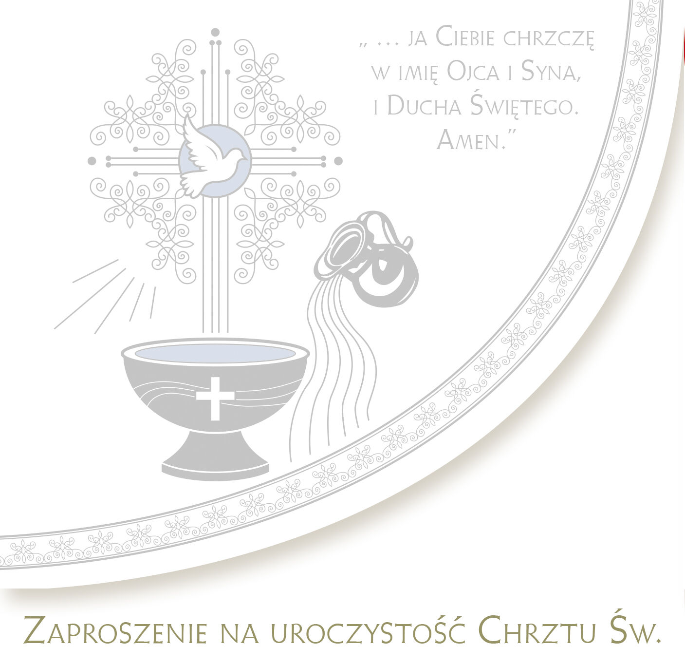Zaproszenie chrzest Pol Mak zkw chr 40767 Pol Mak
