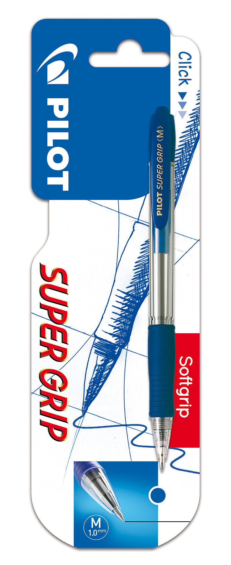 Długopis super grip niebieski pilot