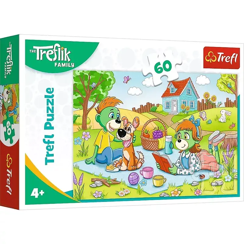 Puzzle 60 przygody rodziny treflików 17394