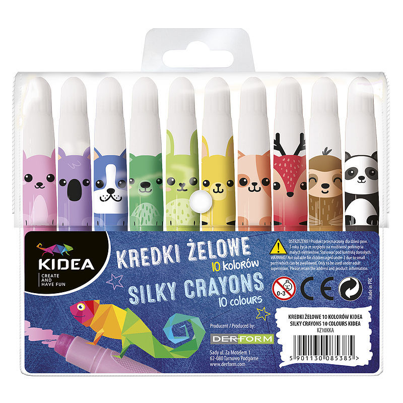 Kredki żelowe kidea 10 kolorów