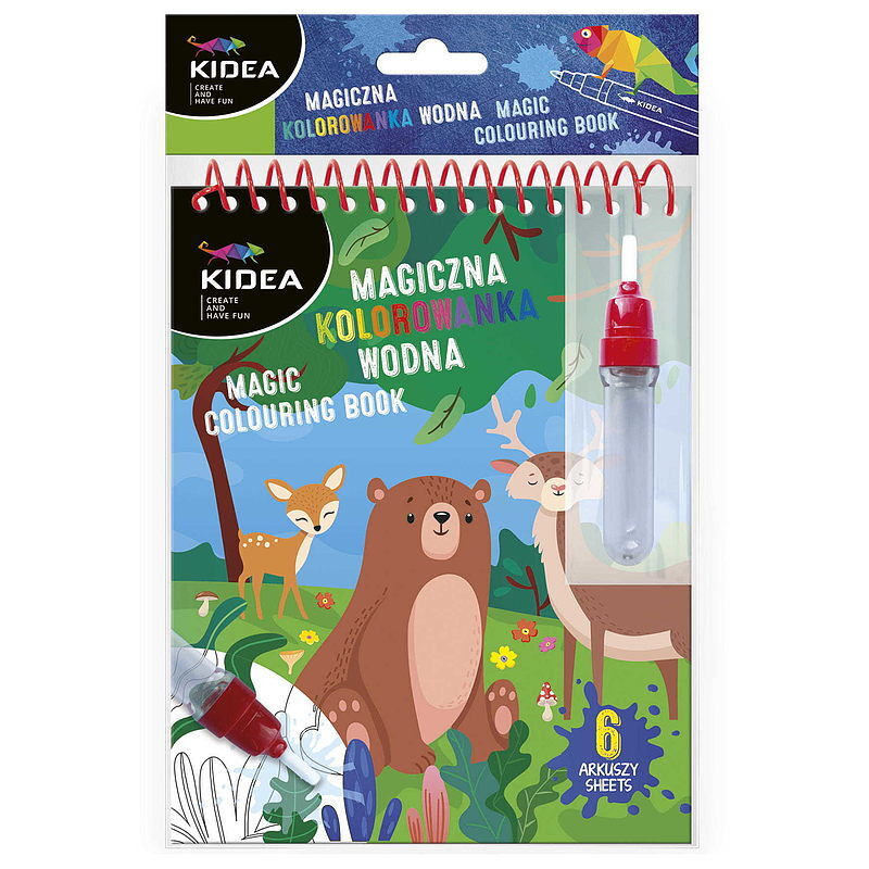 Magiczna wielorazowa kolorowanka wodna kidea zwierzęta