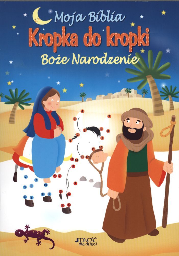 Boże narodzenie moja biblia kropka do kropki + naklejki