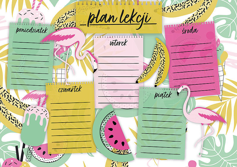 Plan lekcji a5 lato