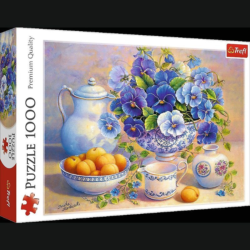 Puzzle 1000 niebieski bukiet 10466