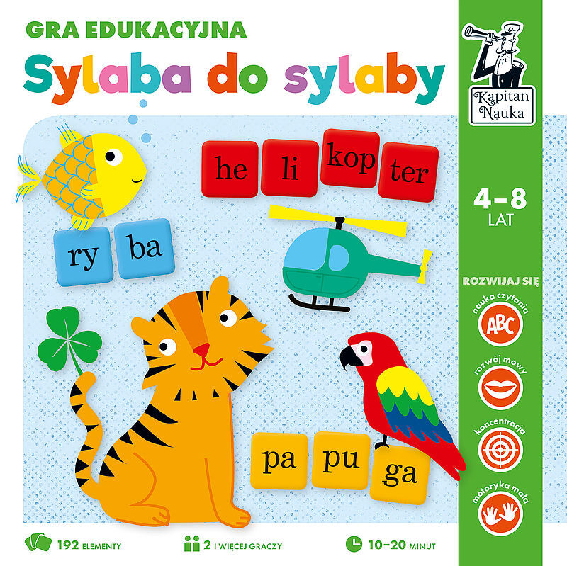 Sylaba do sylaby. Gra edukacyjna. Kapitan Nauka