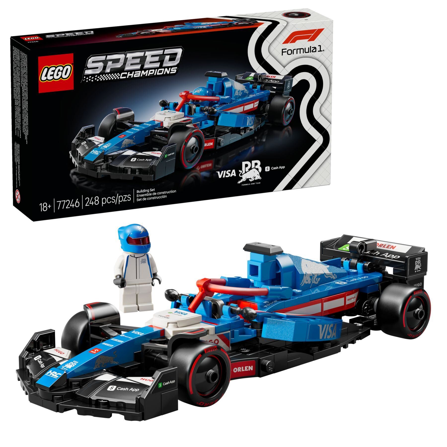 LEGO Speed Champions Bolid F1 Visa Cash App RB VCARB 77246