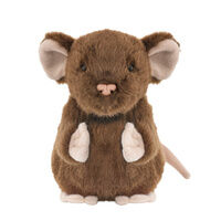 Maskotka ZOO Mysz brązowa 13cm