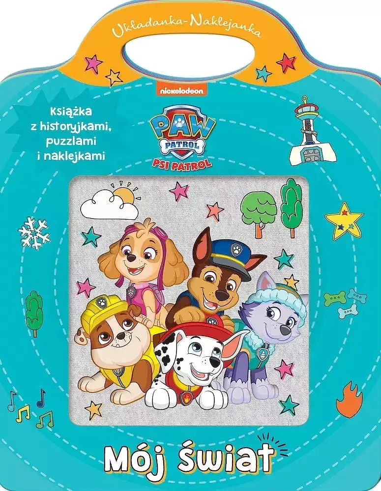 Psi Patrol. Układanka-Naklejanka. Mój świat