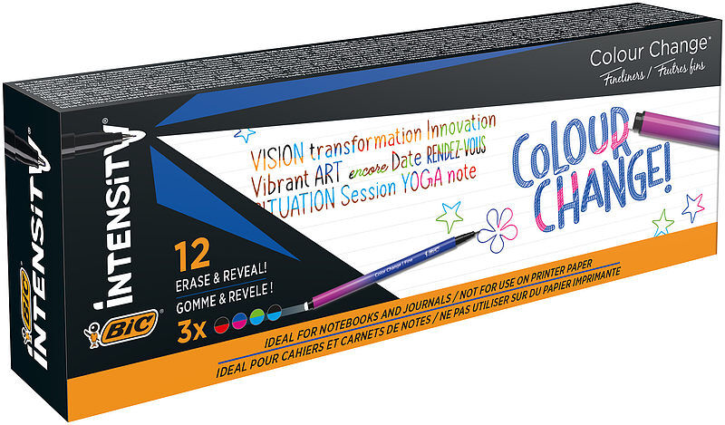 Cienkopisy zmieniające kolor bic intensity color change 12 kolorów