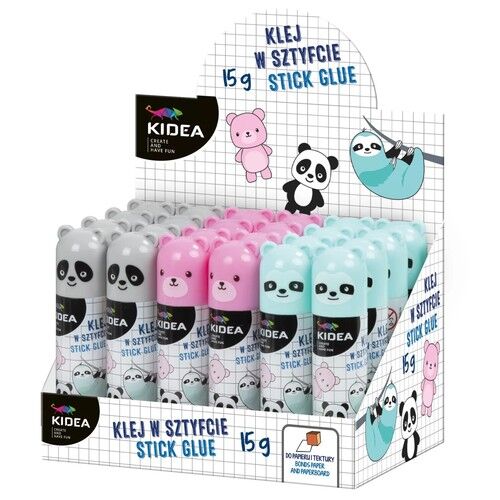 Klej w sztyfcie z figurką 15 g Display 24 sztuki
