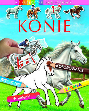 Konie. Naklejkowe łamigłówki