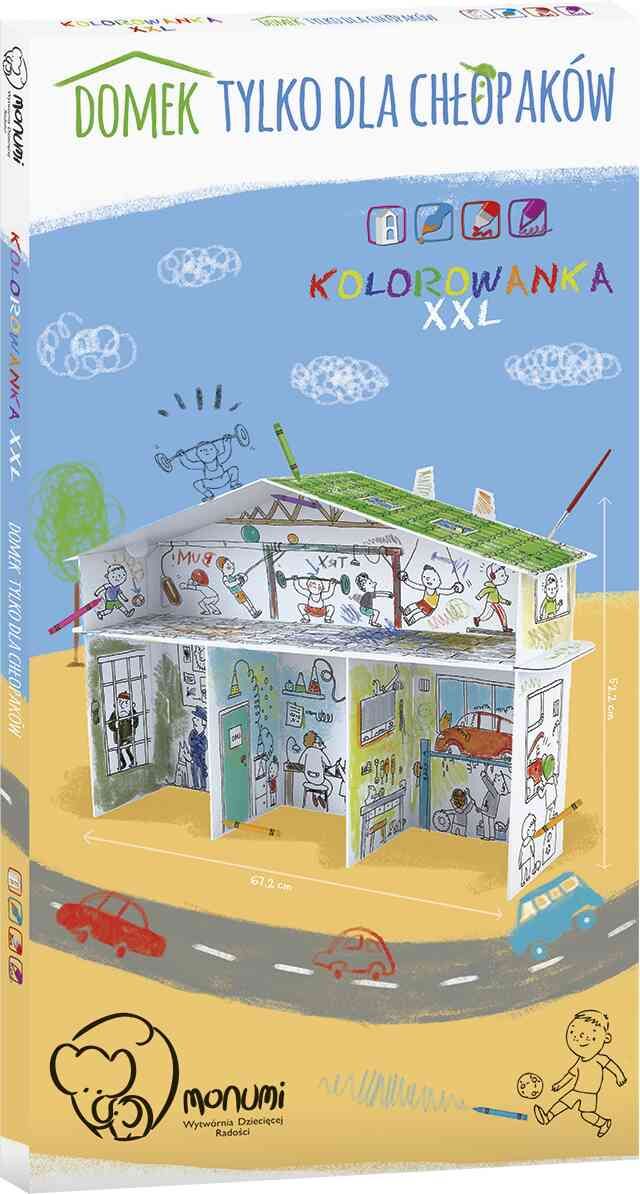 Domek kolorowanka dla chłopców