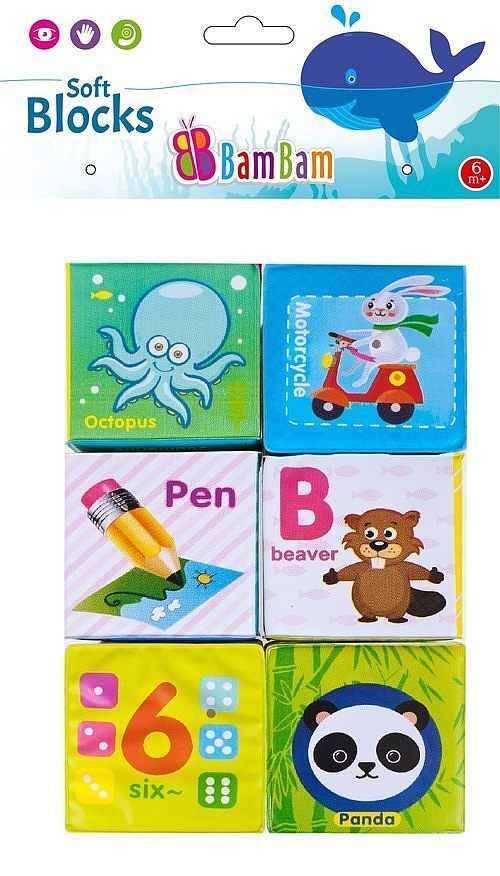 Miękkie klocuszki 6 sztuk bambam 432485