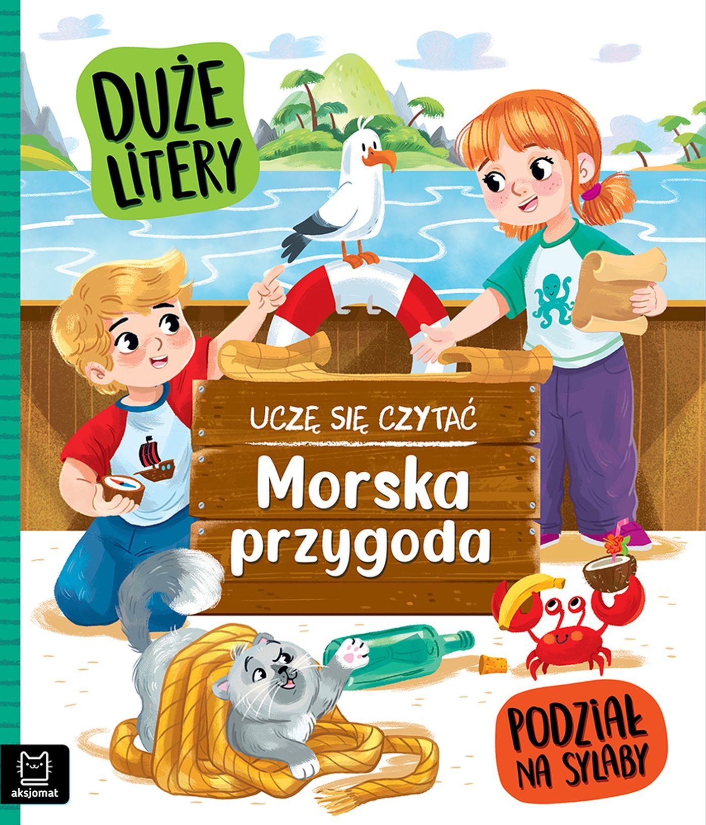 Uczę się czytać. Duże litery. Morska przygoda. Podział na sylaby