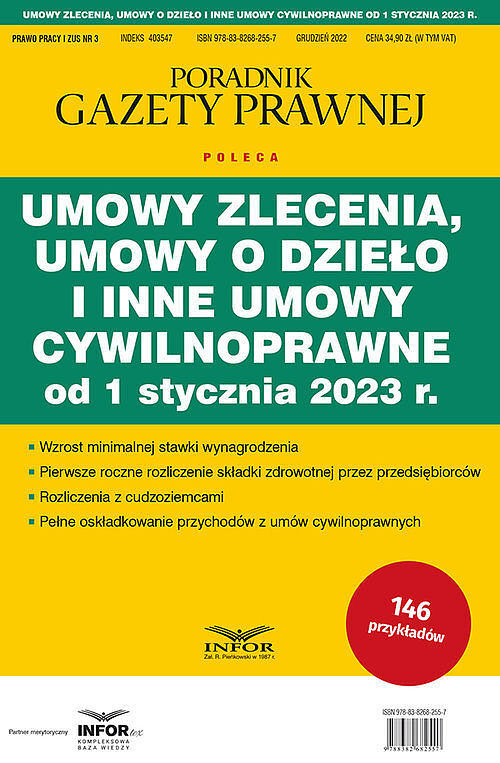 Umowy zlecenia, umowy o dzieło i inne umowy cywilnoprawne od 1 stycznia 2023 r.