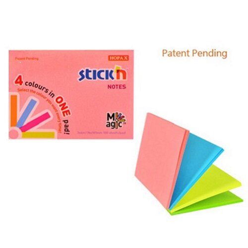 Notes samoprzylepny Magic pad 76x101mm neon mix