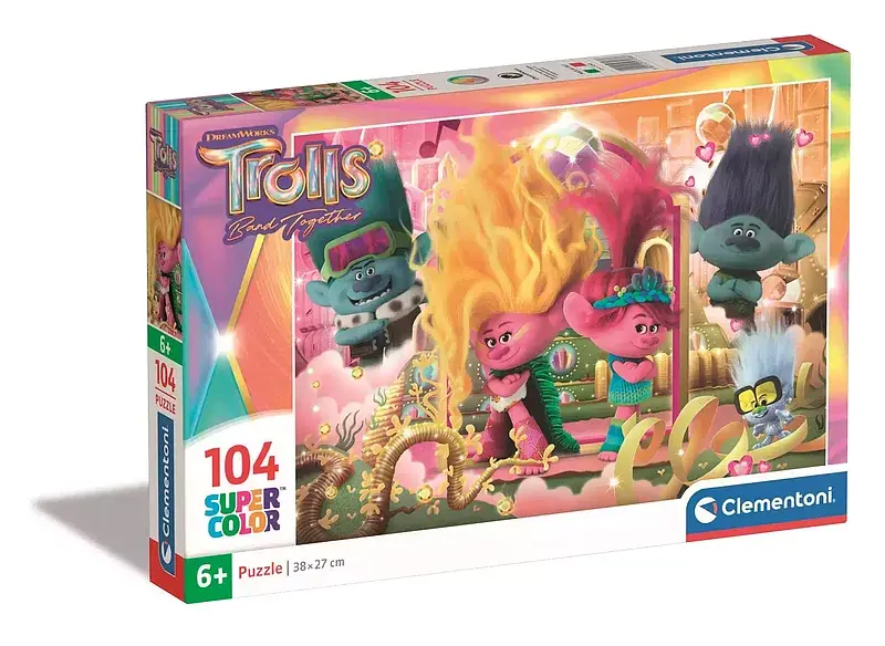 Puzzle super 104 supercolor trolls 3 27268