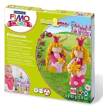 Zestaw fimo kids form&play księżniczki 4 x 42g + akcesoria staedtler