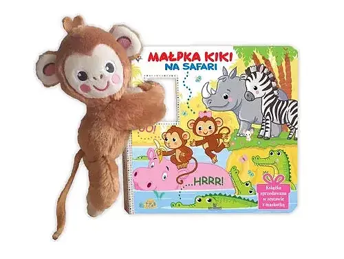 Małpka Kiki na safari Książka z maskotką