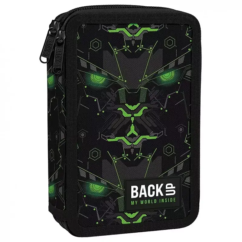 Piórnik 2-komorowy z wyposażeniem backup monster green pb6dw59