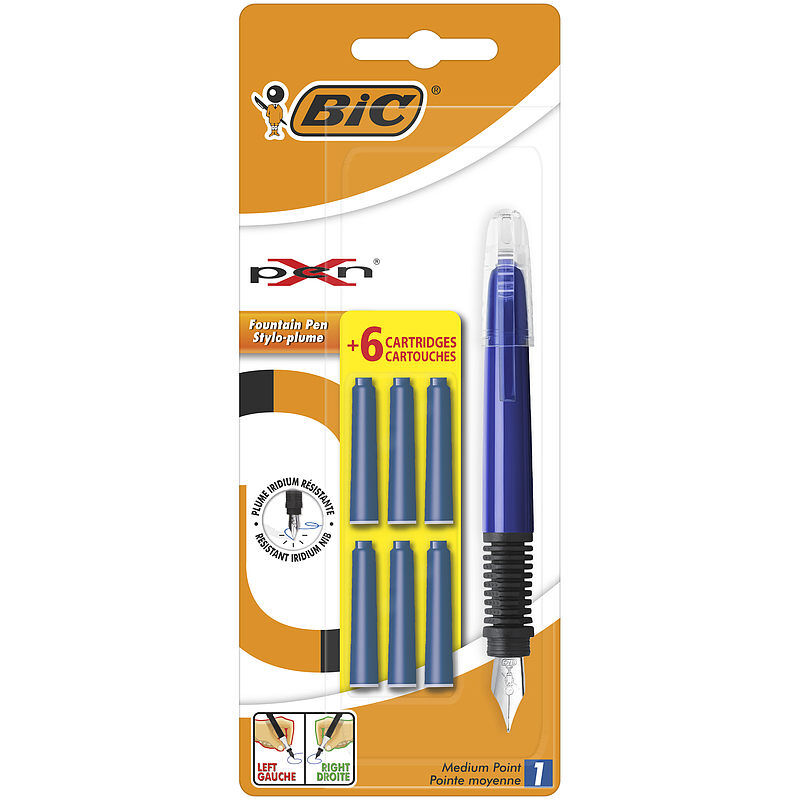 Pióro wieczne bic x pen standard fp niebieski blister 1+6szt