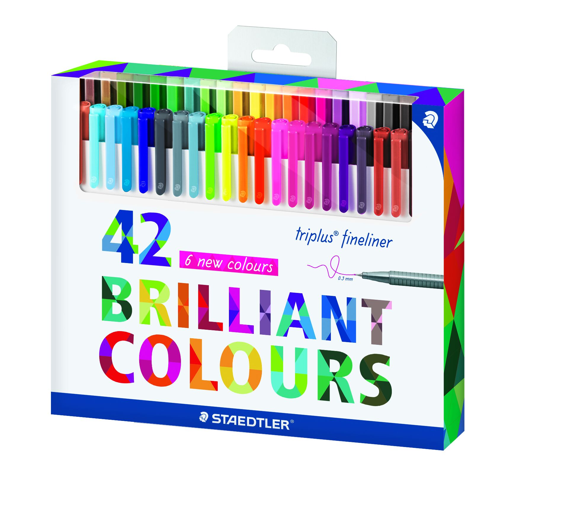 Cienkopis Staedtler triplus trójkątny grubość 0.3 mm, 42 kolory